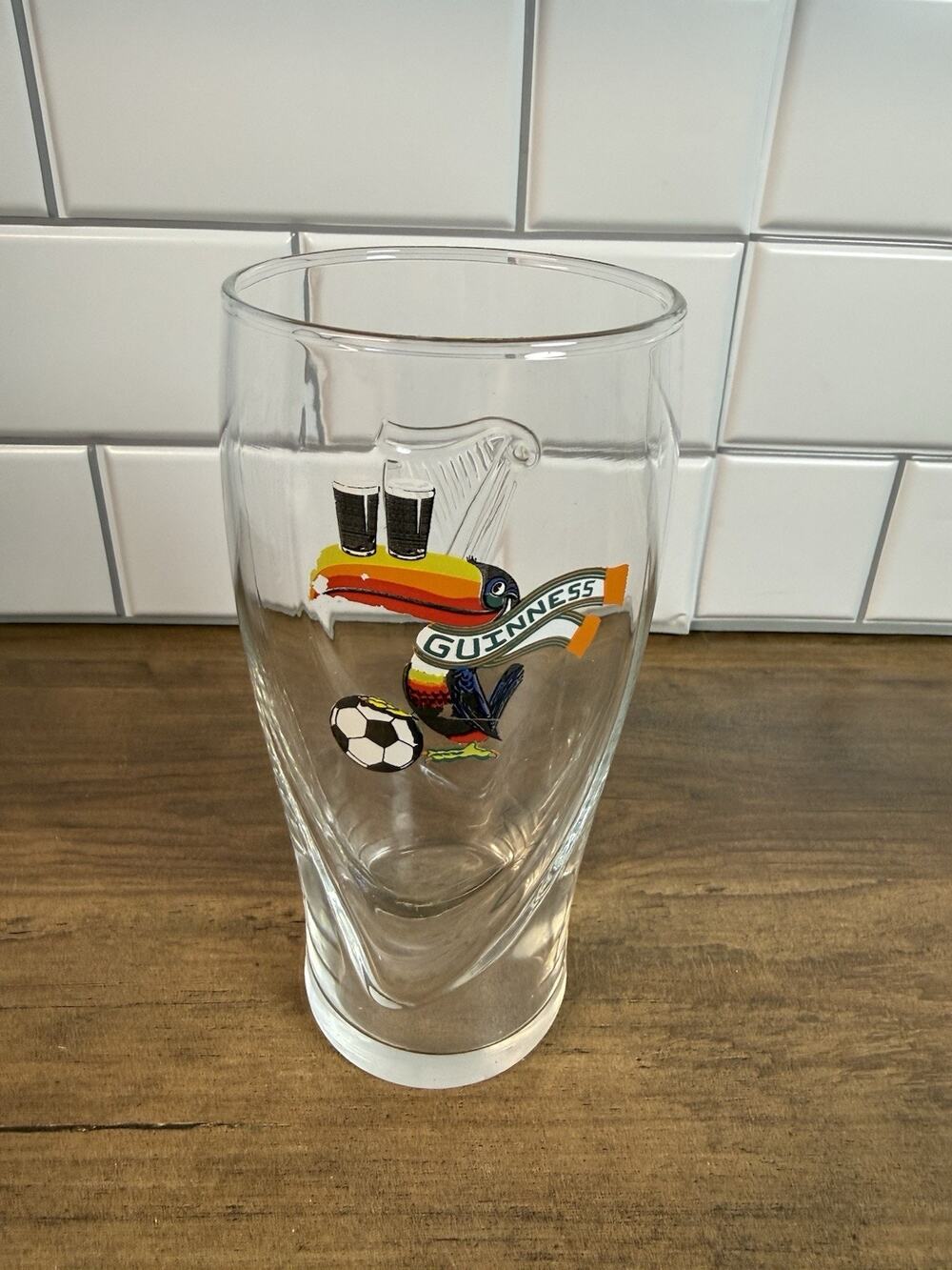 Guinness Premier League Limited Edition 20Oz Gravity Glass W/ Embossed Harp Logo